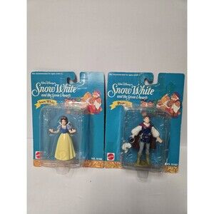 Vintage MATTEL Disney Snow White, Prince Figurines